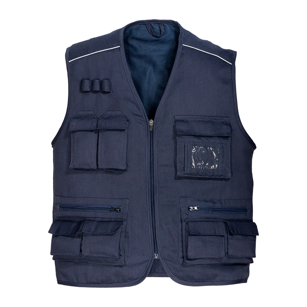 Vesta z polycottonu s množstvom vreciek, zips, 5 predných vreciek