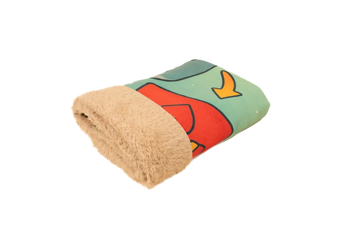 Potlačená sherpa deka – Wrap LIGHT