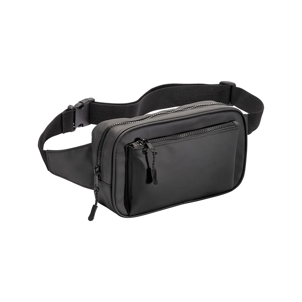 Nolo Waist Bag – Vodeodolná polyesterová ľadvinka. Predné vrecko na zips a nastaviteľný pás