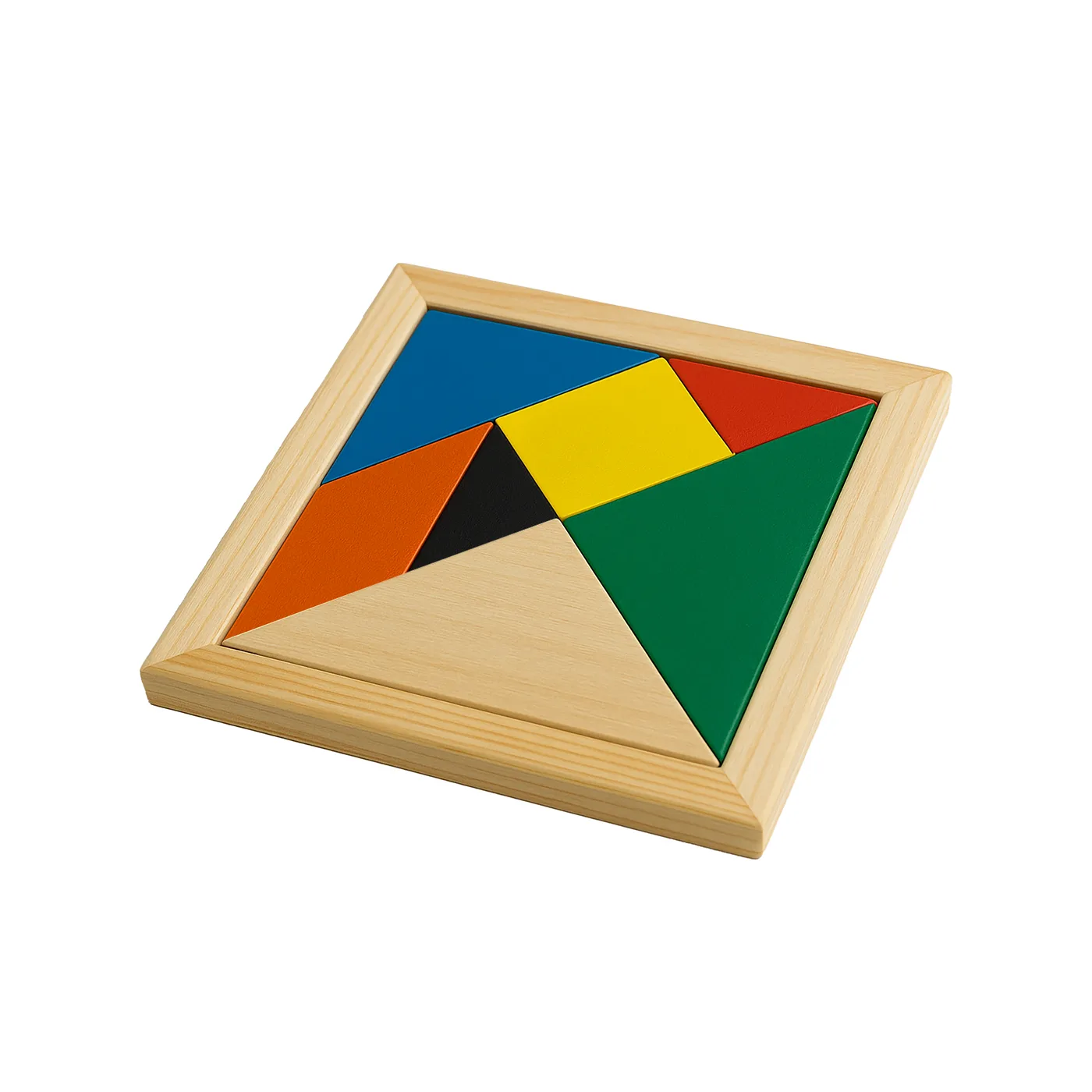 Farebný drevený tangram, 7 dielov