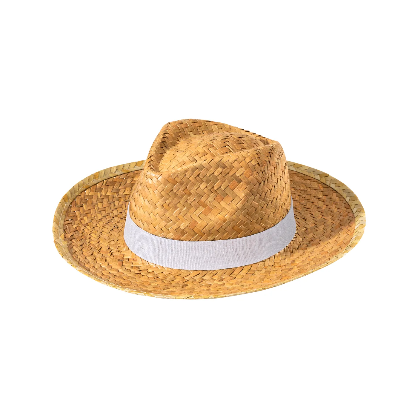 Slamený klobúk s 3 cm gumičkou na potlač