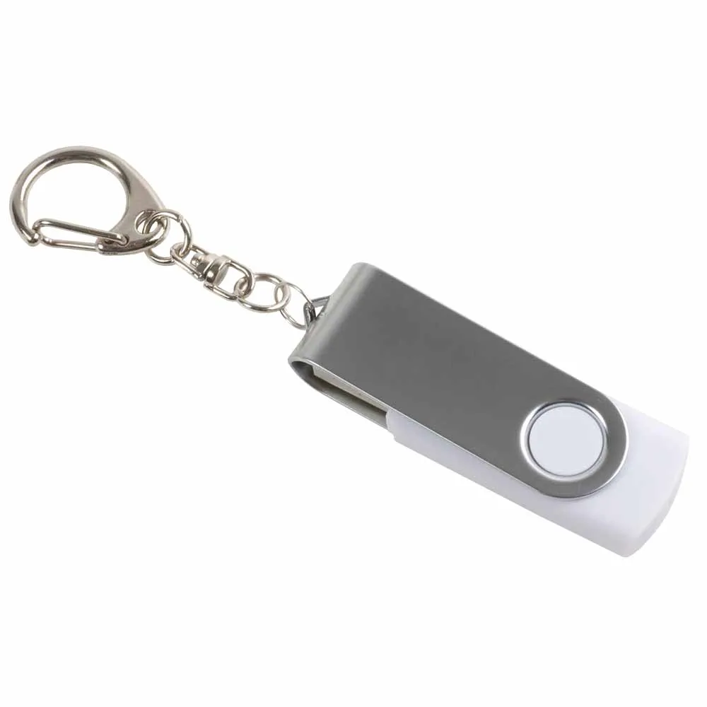Otočný USB kľúč 8 GB z pogumovaného ABS/kovu. Nahratie dát na požiadanie, dodanie do 2 týždňov