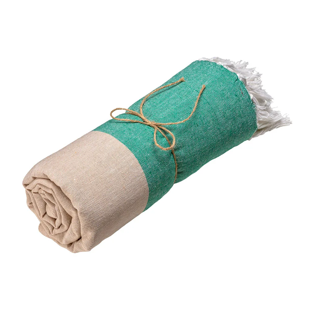 Plážová osuška z recyklovanej bavlny 180 g/m2. Melírovaný efekt a strapce