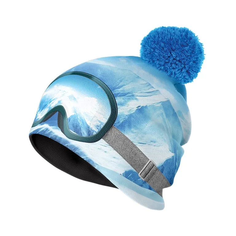 Potlačená čiapka s pompónom – Peak Pom