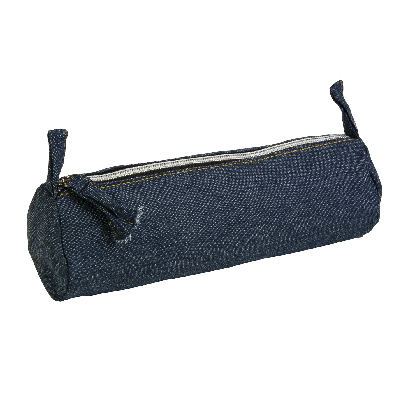 Kozmetická taštička z bavlneného denimu 220 g/m2 (85 % bavlna, 15 % polyester) na zips, 8 x 22 cm