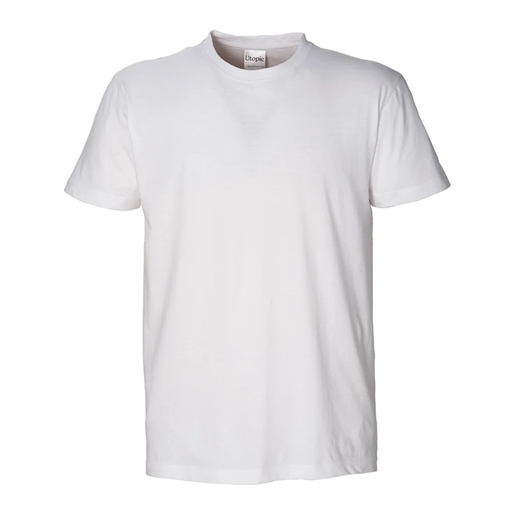 Biele unisex bezšvové tričko z biobavlny 145 g/m2