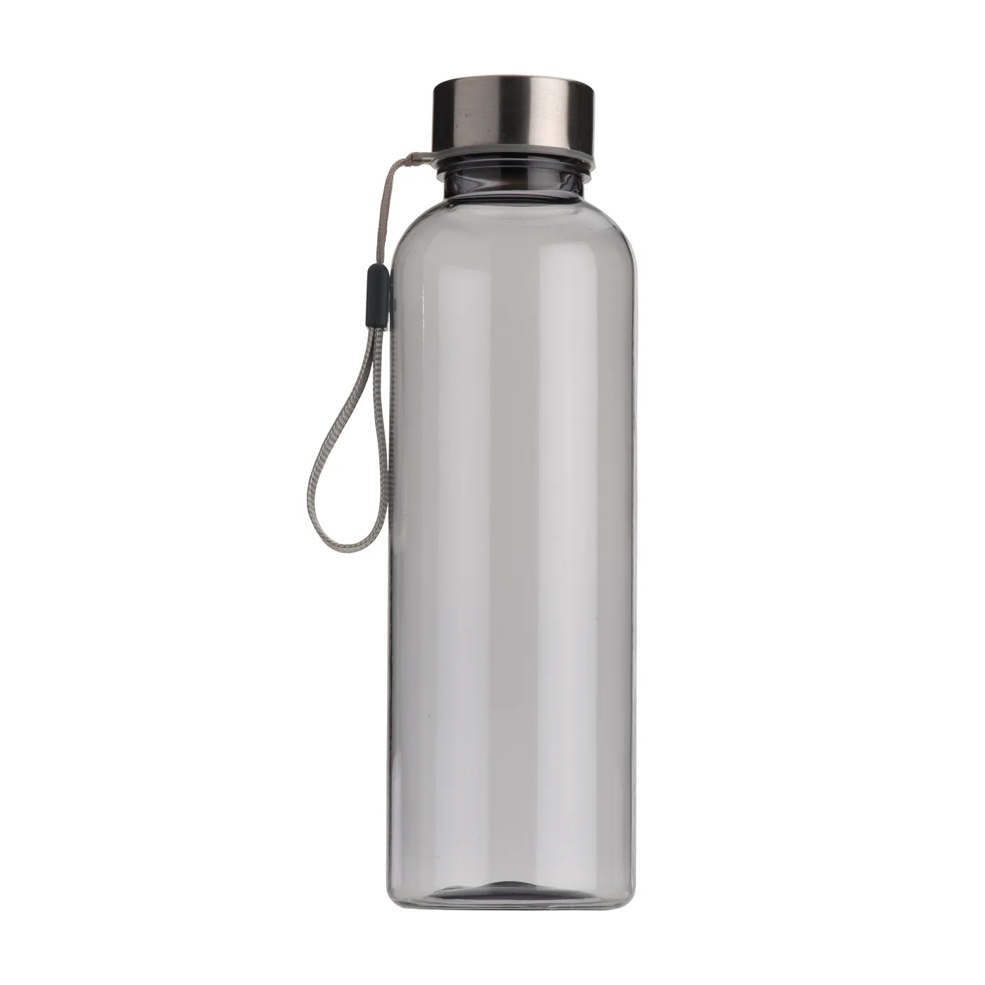 Priehľadná športová fľaša z TRITANU s viečkom z nehrdzavejúcej ocele (500 ml). Bez BPA