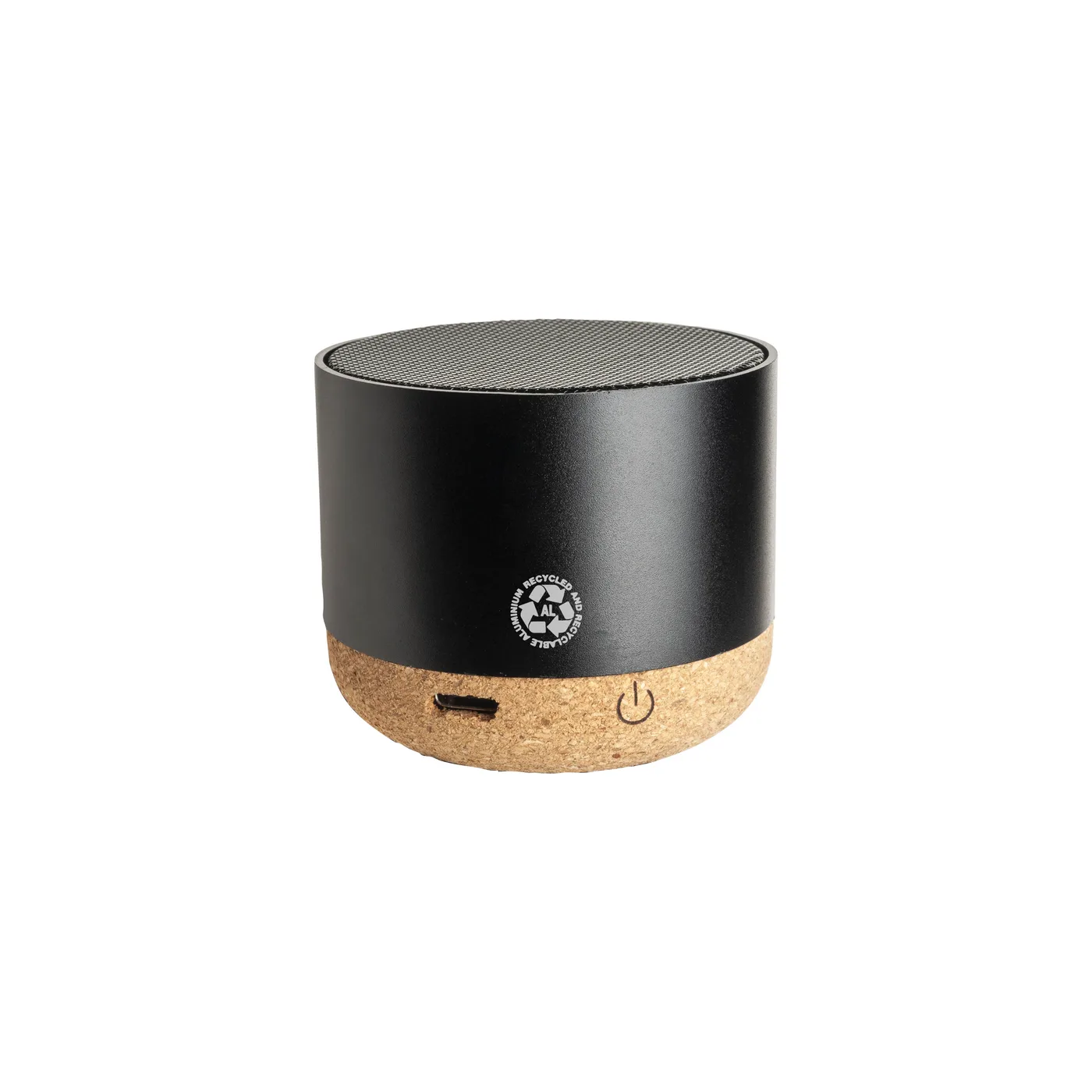 Mini valcový Bluetooth reproduktor s korkovým podstavcom