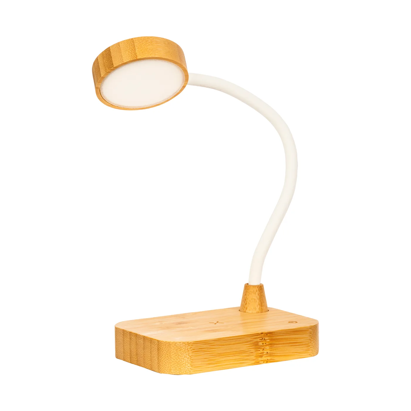 Multifunkčná bambusová lampa s bezdrôtovou nabíjačkou 15 W