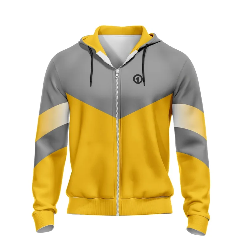 Mikina s kapucňou na celý zips, s potlačou – Aura Jumper
