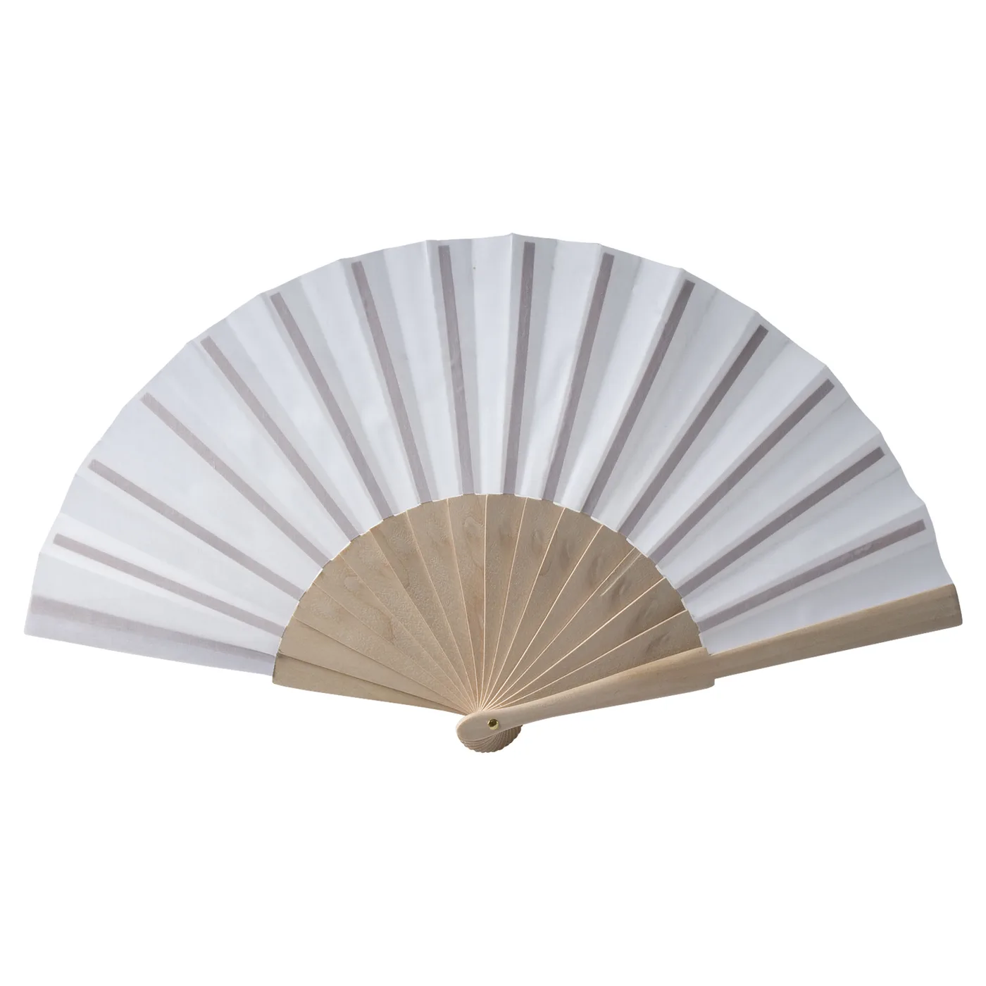 Vejár z polycottonu (bavlna + polyester) s drevenou rúčkou dlhou 23 cm