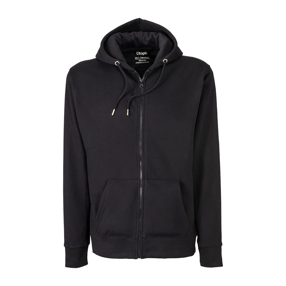 Unisex mikina s kapucňou na zips z regenerovanej bavlny a polyesteru 280 g/m2