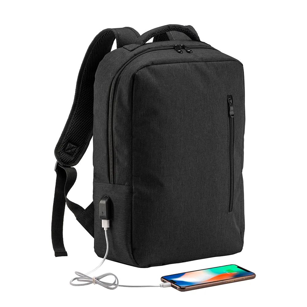 Batoh na notebook z polyesteru 300D s 3 vreckami. Hlavná priehradka na notebook a bočné vrecko
