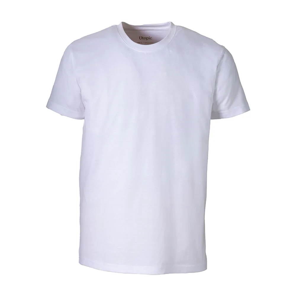 Unisex biele tričko z regenerovanej bavlny a polyesteru 145 g/m2