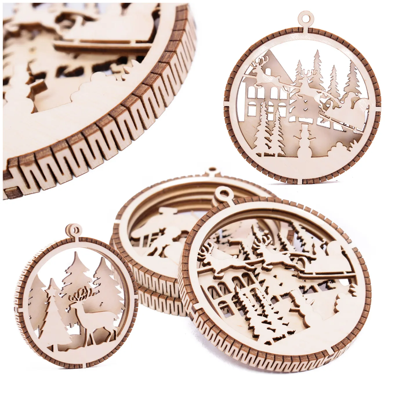 3D dekoratívna vianočná guľa – 9 cm