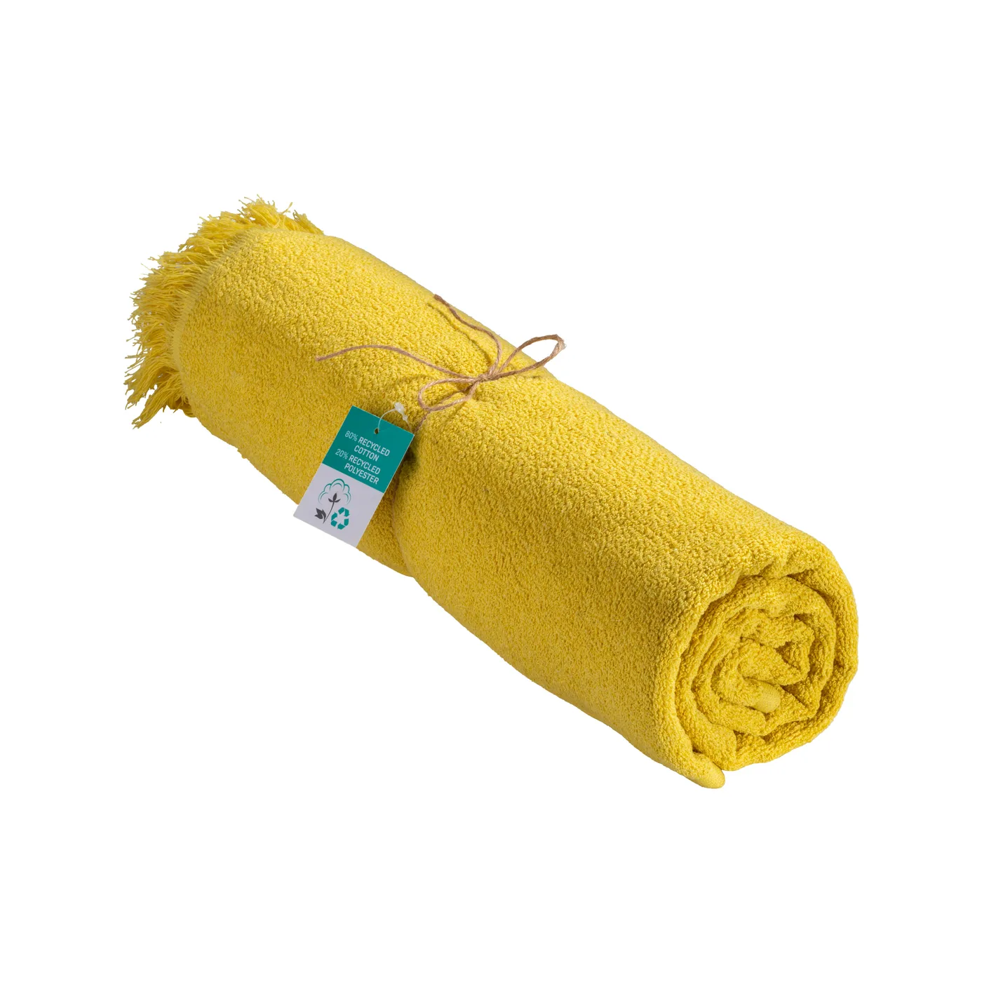 Plážová osuška/fouta zo strapcami z recyklovanej bavlny 360 g/m2