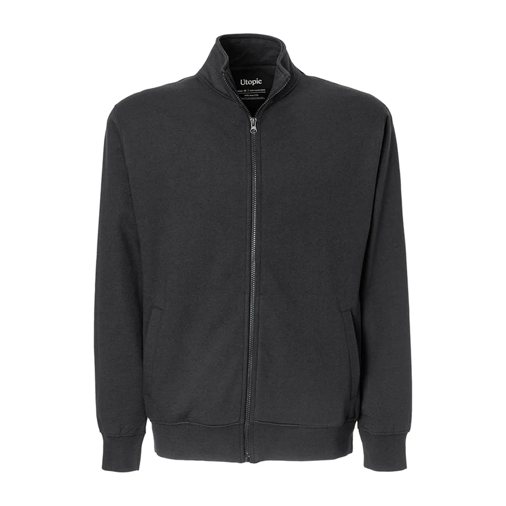 Unisex mikina na zips z regenerovanej bavlny a polyesteru 280 g/m2