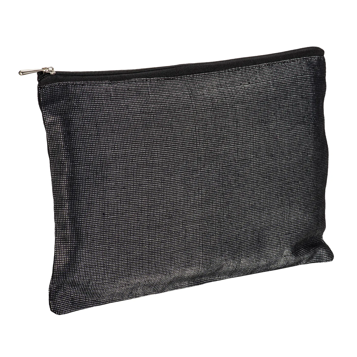 Kozmetická taštička z lesklého polycottonu 150 g/m2, na zips