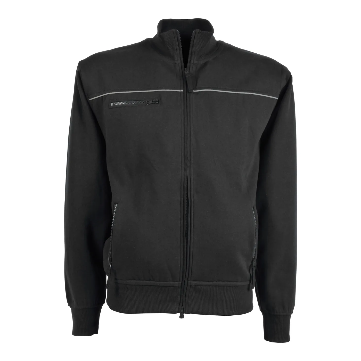 Pánska mikina s celým zipsom, 60 % bavlna / 40 % polyester (280 g/m2), s 3 vreckami na zips