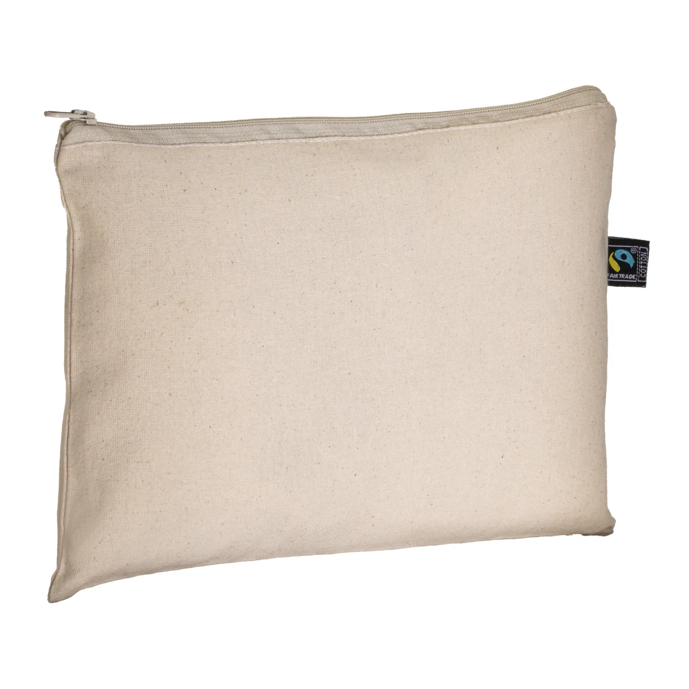 Bavlnená kozmetická taštička FAIRTRADE® 180 g/m2 na zips