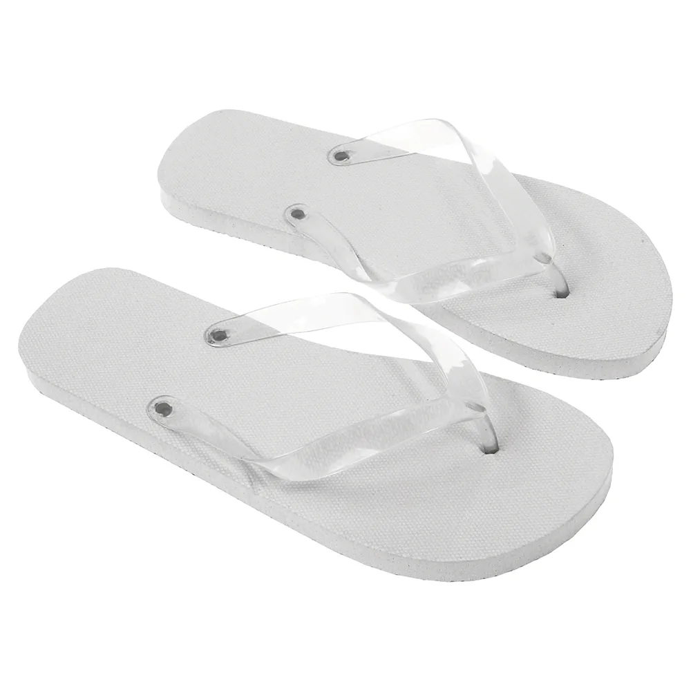 UNISEX žabky s podrážkou z PE (120 g) a priehľadnými remienkami z PVC. Univerzálna veľkosť (40-44)
