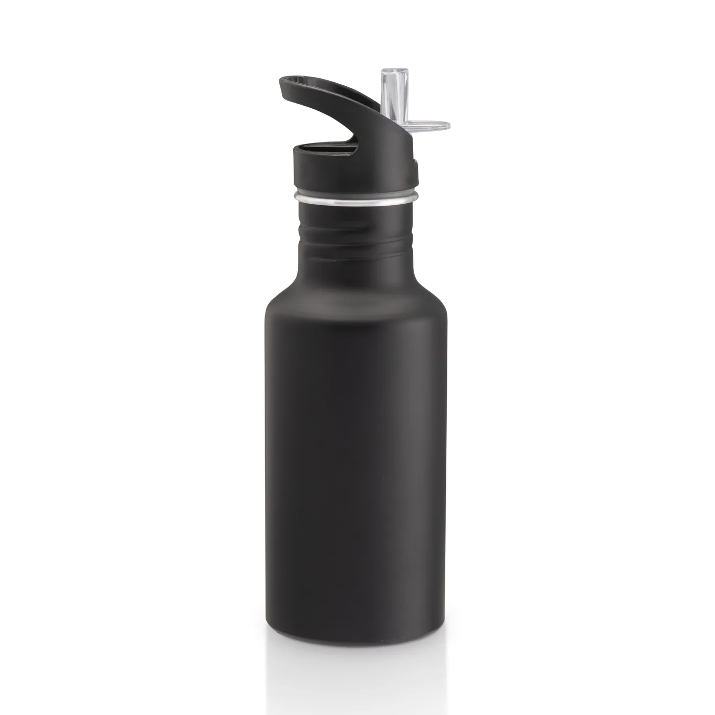 Hliníková športová fľaša so slamkou (600 ml)