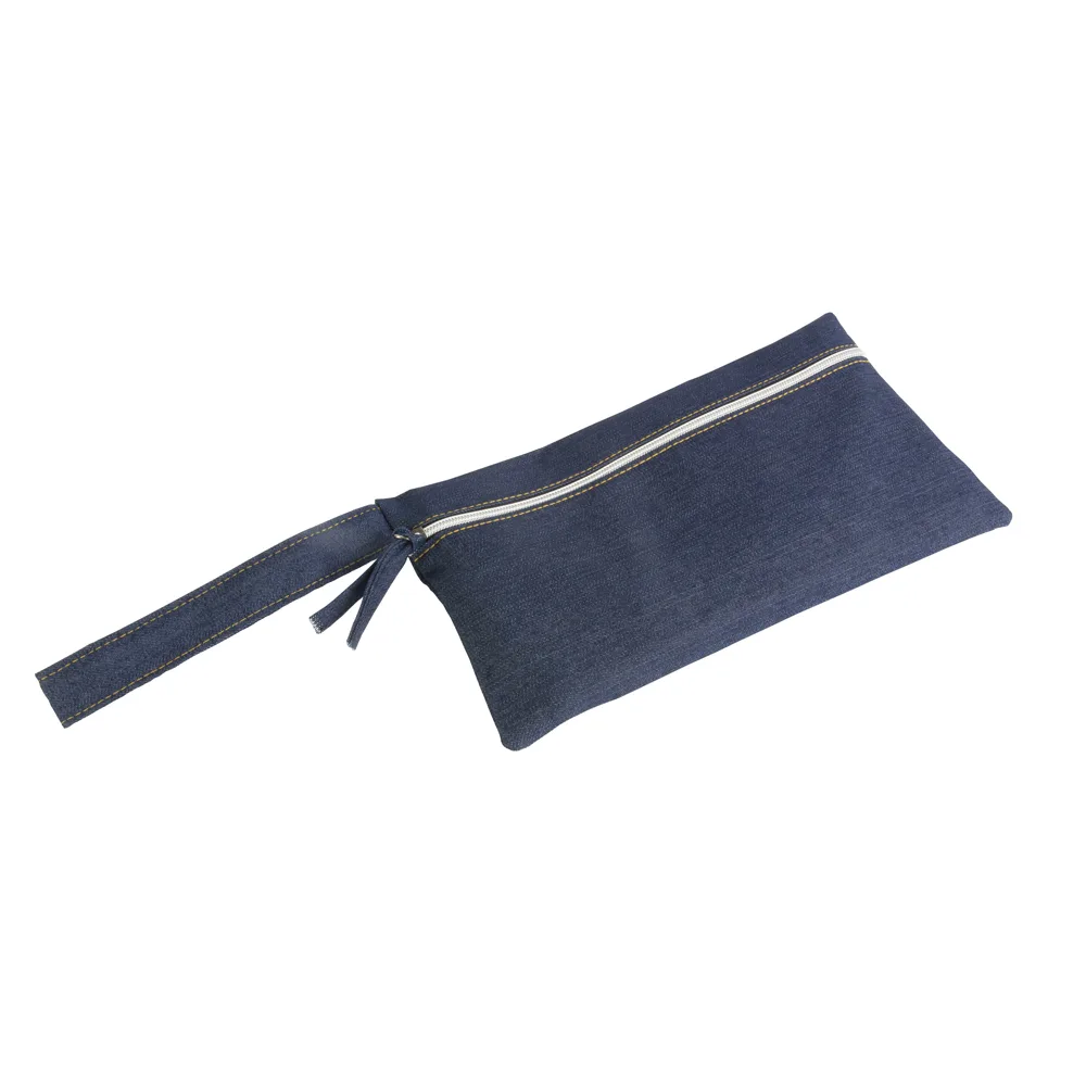 Puzdro na dokumenty z bavlneného denimu 220 g/m2 (85 % bavlna, 15 % polyester)