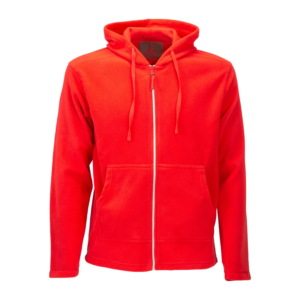 Pánska mikrofleecová mikina (180 g/m2) s kapucňou, celým zipsom a 2 klokaními vreckami. Veľkosti: S/M/L/XL/XXL