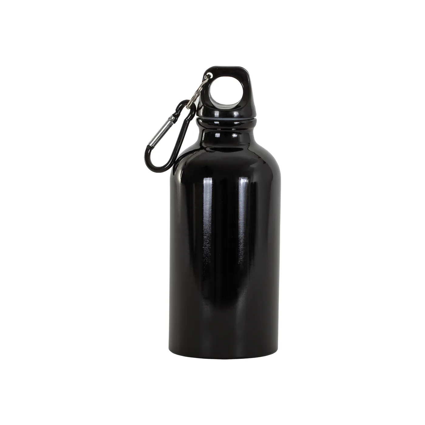 Hliníková fľaša s karabínou, 400 ml