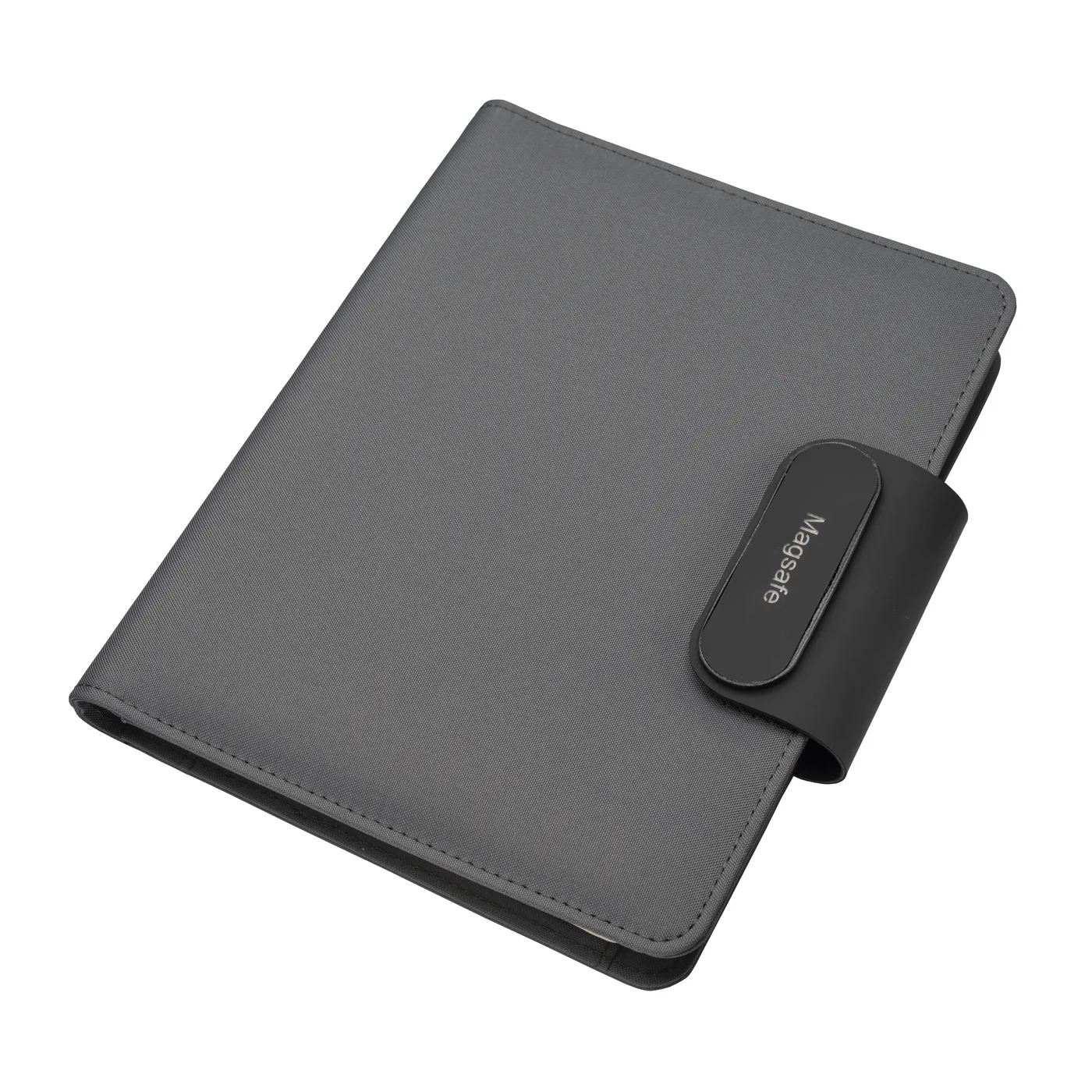 Organizér A5 z R-PET so zámkom a magnetickým zatváraním s podsvietením